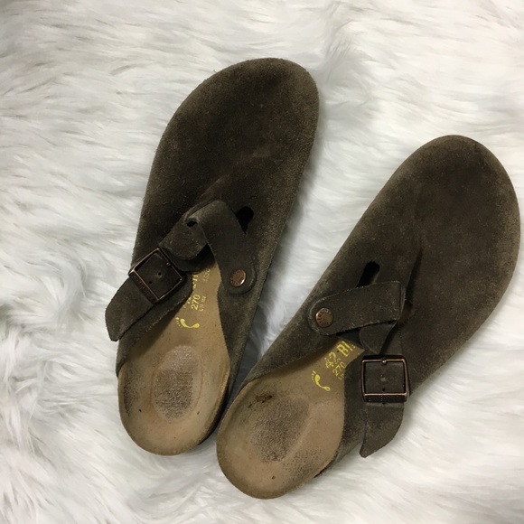 brown birkenstock clogs